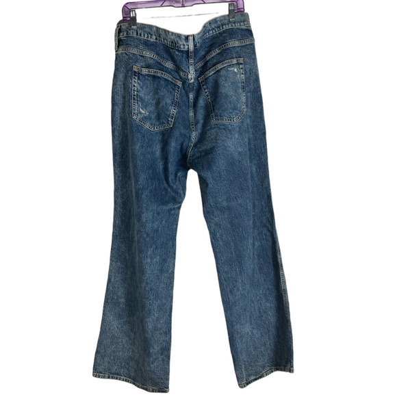 Gap Plus Size Distressed Dark Wash Vintage Flare High Rise Size 18 - Picture 4 of 5